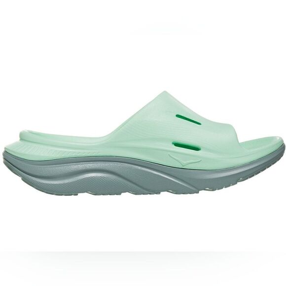 Hoka One One Ora Recovery Slide Mist Green Trellis Flip Flop Comfort Sandals - Picture 1 of 10